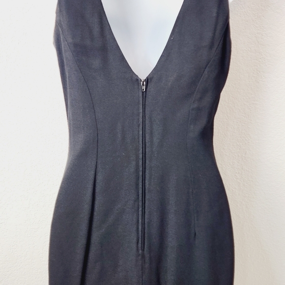 JESSICA McClintock Gunne Sax Vintage Little Blk Dress with Deep V Back Size 5/6 - Picture 7 of 10